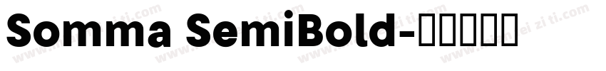 Somma SemiBold字体转换